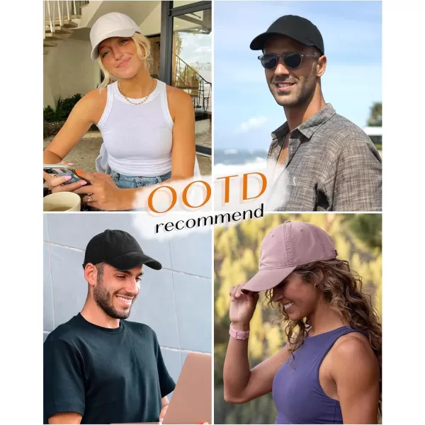 FURTALK Unisex Vintage Washed Unstructured Baseball Cap 100% Washed Cotton Soft Cap Adjustable Unisex Baseball Hat Dad Hat