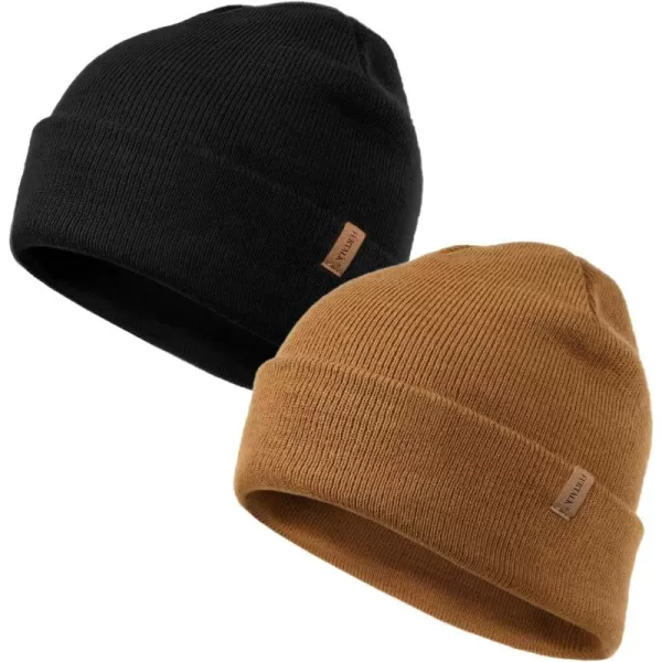 FURTALK Beanie for Men Women Cuffed Thick Knitted Unisex Winter Hat Beanies Skull Cap