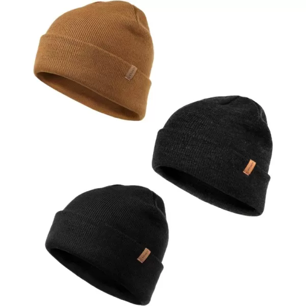 FURTALK Beanie for Men Women Cuffed Thick Knitted Unisex Winter Hat Beanies Skull Cap
