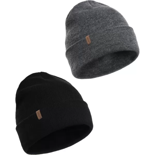 FURTALK Beanie for Men Women Cuffed Thick Knitted Unisex Winter Hat Beanies Skull Cap