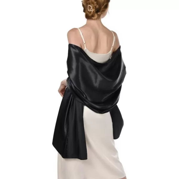 FURTALK Satin Shawls and Wraps for Evening Dresses Womens Silk Shawls Scarf for Weddings Dressy Formal