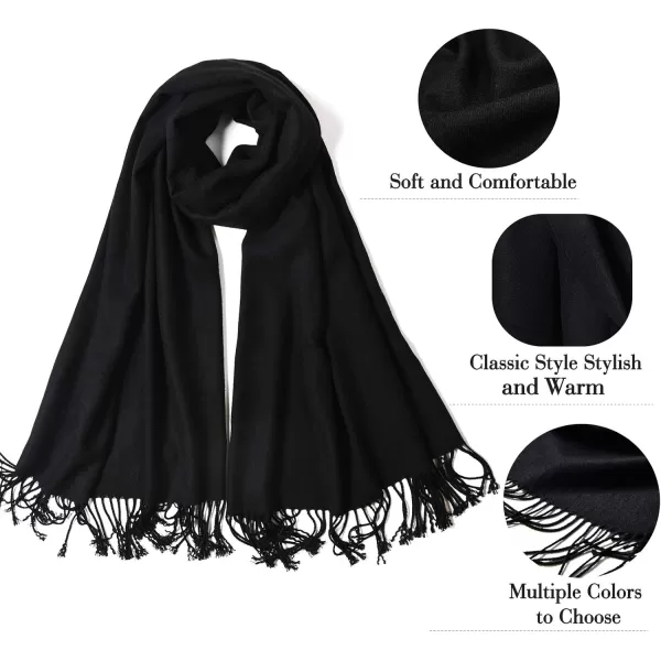 FURTALK Womens Winter Scarf Cashmere Feel Pashmina Shawl Wraps Soft Warm Blanket
