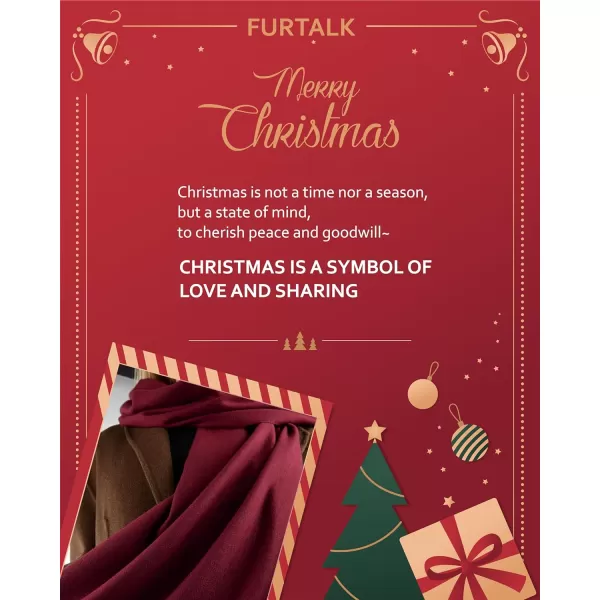 FURTALK Womens Winter Scarf Cashmere Feel Pashmina Shawl Wraps Soft Warm Blanket