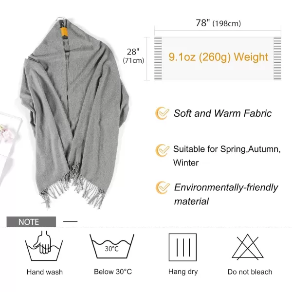 FURTALK Womens Winter Scarf Cashmere Feel Pashmina Shawl Wraps Soft Warm Blanket