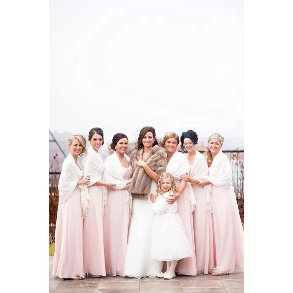 Women's Pashmina Shawls and Wraps for Wedding Evening Dress Favors Bride Bridesmaid Shawl Gifts