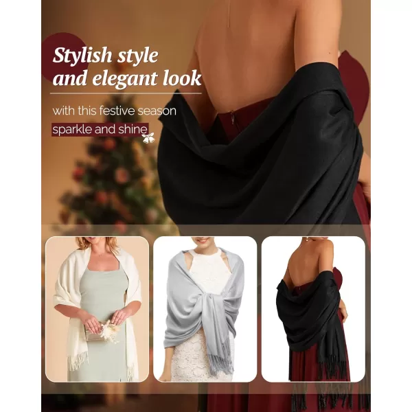 Women's Pashmina Shawls and Wraps for Wedding Evening Dress Favors Bride Bridesmaid Shawl Gifts