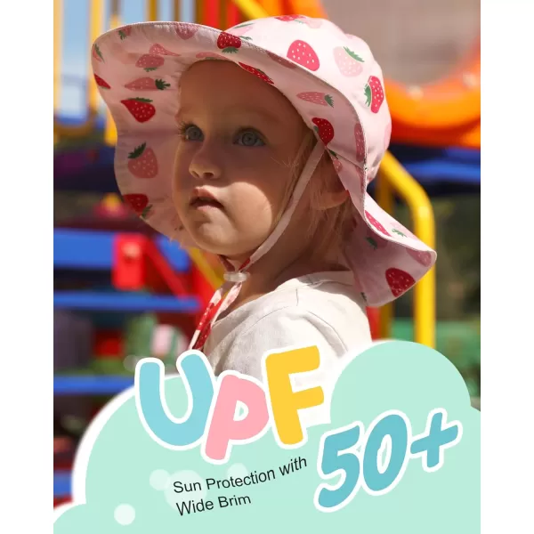 FURTALK Baby Girl Sun Hat Summer Beach Htas with UPF50+ Sun Protection Wide Brim Toddler Sun Hat Cap
