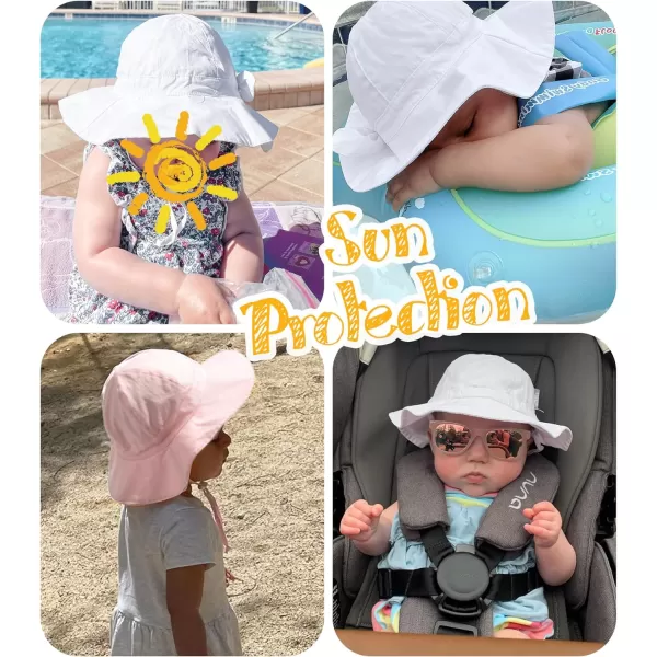 FURTALK Baby Girl Sun Hat Summer Beach Htas with UPF50+ Sun Protection Wide Brim Toddler Sun Hat Cap