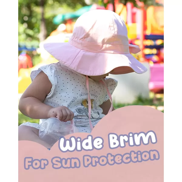 FURTALK Baby Girl Sun Hat Summer Beach Htas with UPF50+ Sun Protection Wide Brim Toddler Sun Hat Cap