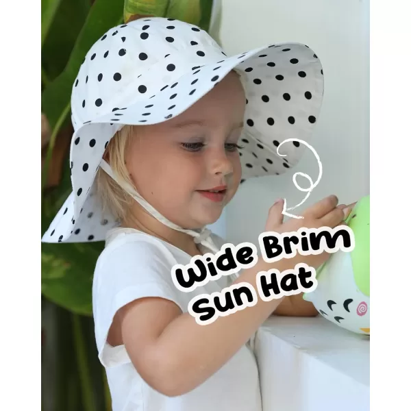 FURTALK Baby Girl Sun Hat Summer Beach Htas with UPF50+ Sun Protection Wide Brim Toddler Sun Hat Cap