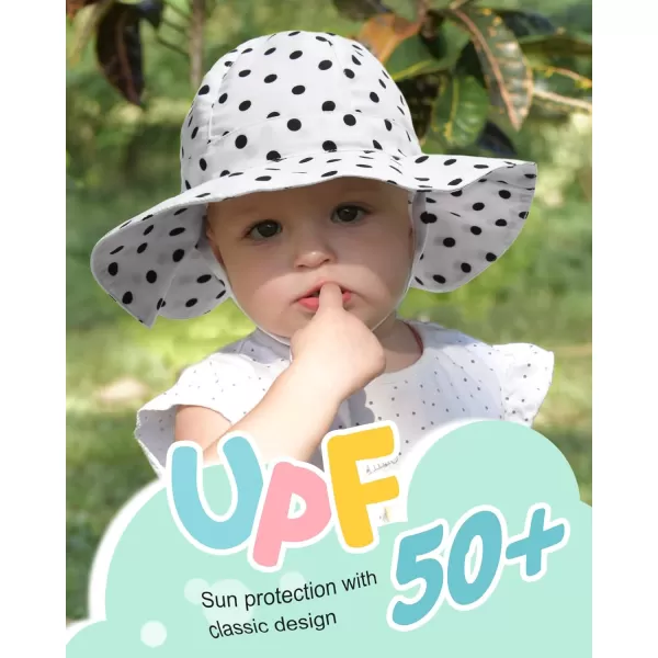 FURTALK Baby Girl Sun Hat Summer Beach Htas with UPF50+ Sun Protection Wide Brim Toddler Sun Hat Cap