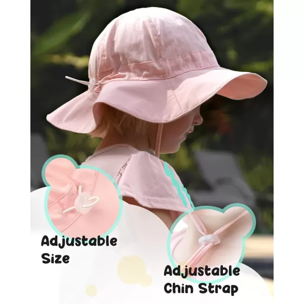 FURTALK Baby Girl Sun Hat Summer Beach Htas with UPF50+ Sun Protection Wide Brim Toddler Sun Hat Cap