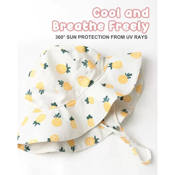 FURTALK Baby Girl Sun Hat Summer Beach Htas with UPF50+ Sun Protection Wide Brim Toddler Sun Hat Cap