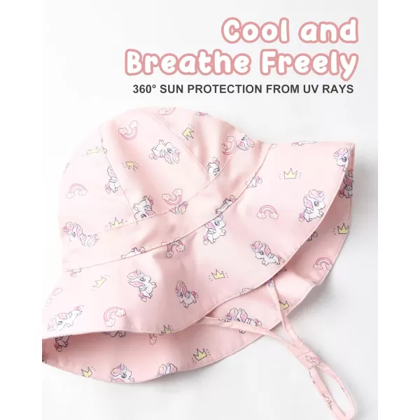 FURTALK Baby Girl Sun Hat Summer Beach Htas with UPF50+ Sun Protection Wide Brim Toddler Sun Hat Cap