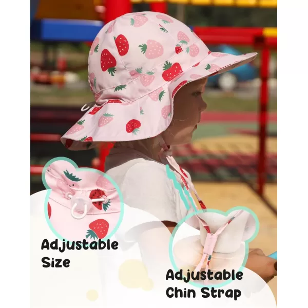 FURTALK Baby Girl Sun Hat Summer Beach Htas with UPF50+ Sun Protection Wide Brim Toddler Sun Hat Cap