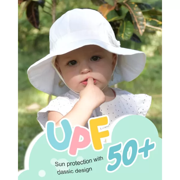 FURTALK Baby Girl Sun Hat Summer Beach Htas with UPF50+ Sun Protection Wide Brim Toddler Sun Hat Cap
