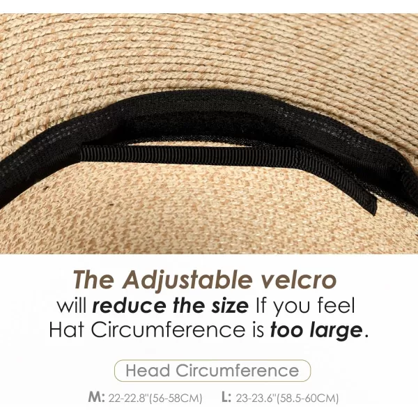 FURTALK Sun Hats for Women Summer Wide Brim UV UPF 50+ Panama Fedora Foldable Packable Straw Beach Hat
