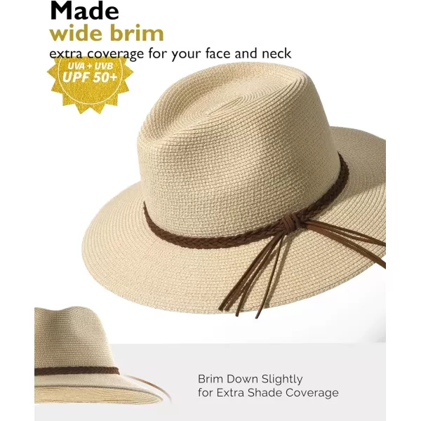 FURTALK Sun Hats for Women Summer Wide Brim UV UPF 50+ Panama Fedora Foldable Packable Straw Beach Hat