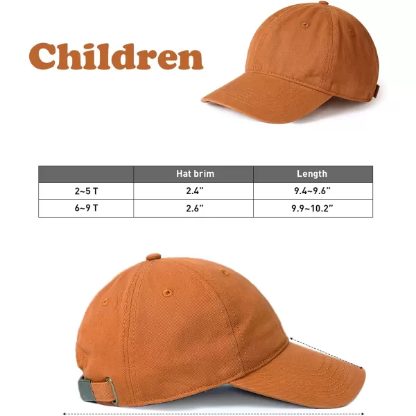 FURTALK Toddler Baseball Hat Kids Boys Girls Adjustable Washed Cotton Baseball Cap with Ponytail