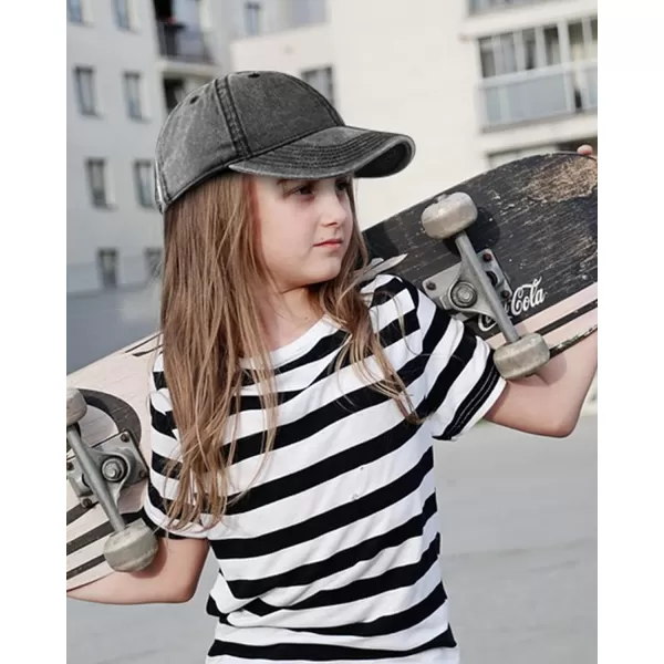 FURTALK Toddler Baseball Hat Kids Boys Girls Adjustable Washed Cotton Baseball Cap with Ponytail