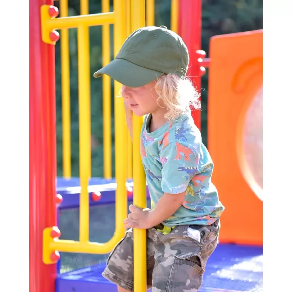 FURTALK Toddler Baseball Hat Kids Boys Girls Adjustable Washed Cotton Baseball Cap with Ponytail