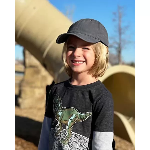 FURTALK Toddler Baseball Hat Kids Boys Girls Adjustable Washed Cotton Baseball Cap with Ponytail