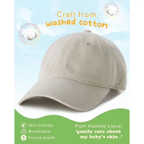FURTALK Toddler Baseball Hat Kids Boys Girls Adjustable Washed Cotton Baseball Cap with Ponytail