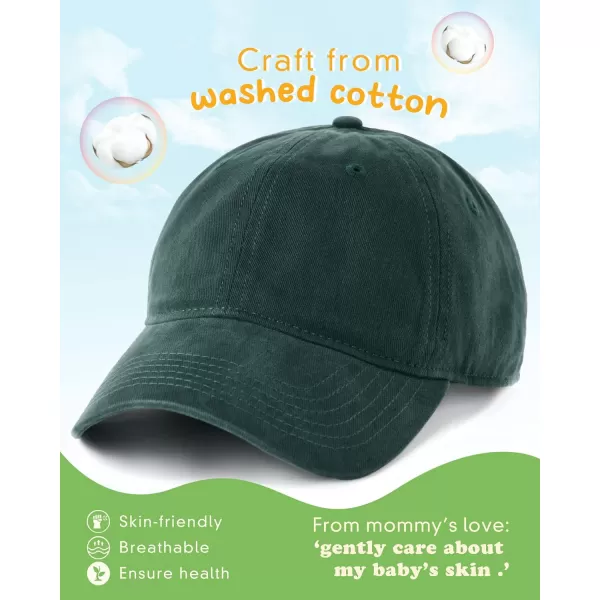 FURTALK Toddler Baseball Hat Kids Boys Girls Adjustable Washed Cotton Baseball Cap with Ponytail