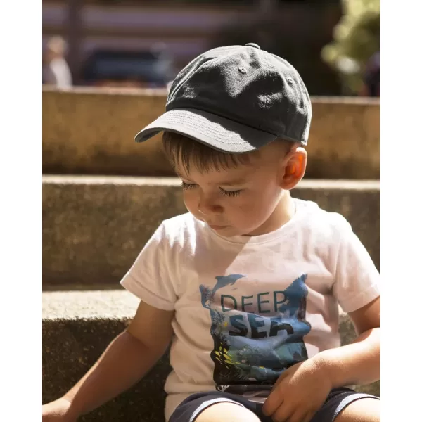 FURTALK Toddler Baseball Hat Kids Boys Girls Adjustable Washed Cotton Baseball Cap with Ponytail