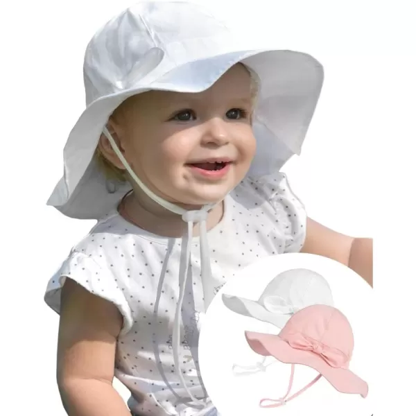 FURTALK Baby Girl Sun Hat Summer Beach Htas with UPF50+ Sun Protection Wide Brim Toddler Sun Hat Cap