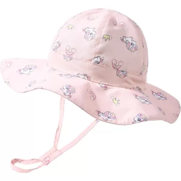 FURTALK Baby Girl Sun Hat Summer Beach Htas with UPF50+ Sun Protection Wide Brim Toddler Sun Hat Cap