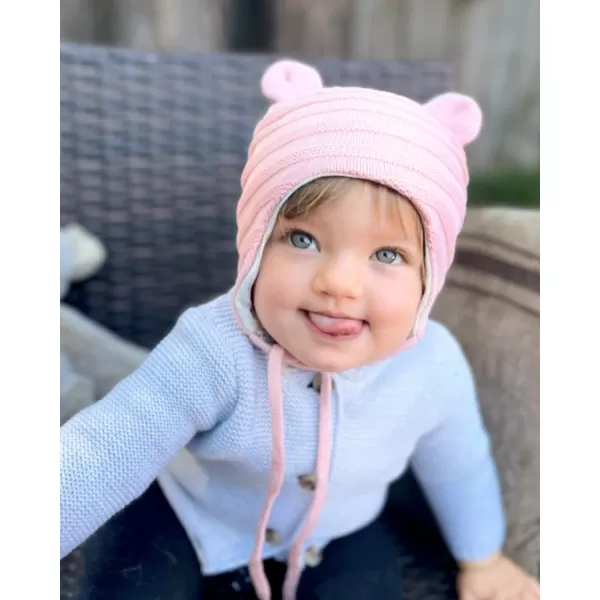 FURTALK Baby Beanie Winter Hat with Bear Ear for Toddler Boys Girls Cotton Lining Knitted Hat Cap