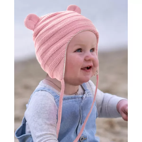 FURTALK Baby Beanie Winter Hat with Bear Ear for Toddler Boys Girls Cotton Lining Knitted Hat Cap
