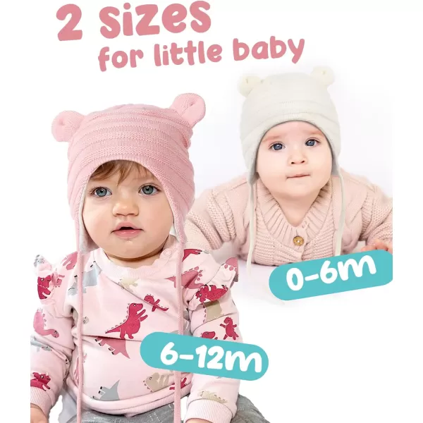 FURTALK Baby Beanie Winter Hat with Bear Ear for Toddler Boys Girls Cotton Lining Knitted Hat Cap