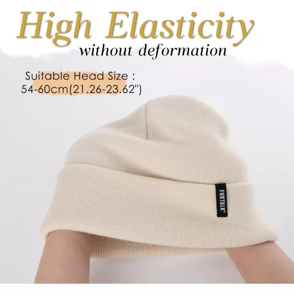 FURTALK Beanie Hat for Men Women Winter Hats for Women Men Soft Warm Unisex Cuffed Beanie Knitted Skull Cap