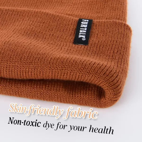 FURTALK Beanie Hat for Men Women Winter Hats for Women Men Soft Warm Unisex Cuffed Beanie Knitted Skull Cap