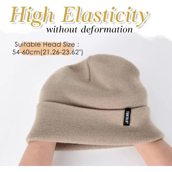 FURTALK Beanie Hat for Men Women Winter Hats for Women Men Soft Warm Unisex Cuffed Beanie Knitted Skull Cap
