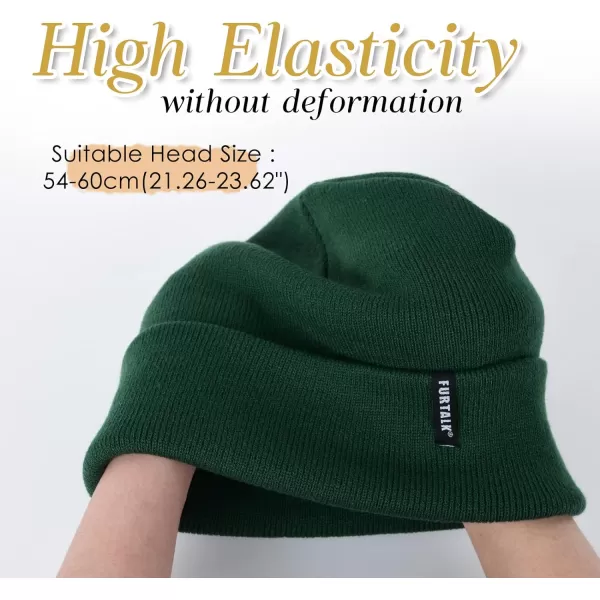 FURTALK Beanie Hat for Men Women Winter Hats for Women Men Soft Warm Unisex Cuffed Beanie Knitted Skull Cap