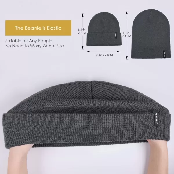 FURTALK Beanie Hat for Men Women Winter Hats for Women Men Soft Warm Unisex Cuffed Beanie Knitted Skull Cap