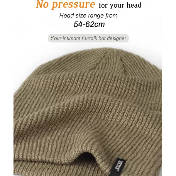 FURTALK Beanie Hat for Women Men Winter Hat Womens Cuffed Beanies Knit Skull Cap Warm Ski Hats