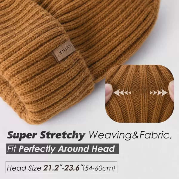 FURTALK Beanie Men Women Warm Winter Hats Acrylic Knit Cuffed Beanie Daily Beanie Hat Unisex Plain Skull Cap