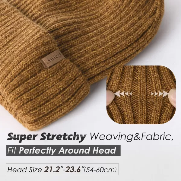 FURTALK Beanie Men Women Warm Winter Hats Acrylic Knit Cuffed Beanie Daily Beanie Hat Unisex Plain Skull Cap