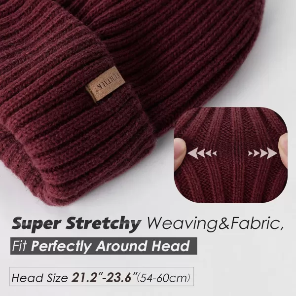 FURTALK Beanie Men Women Warm Winter Hats Acrylic Knit Cuffed Beanie Daily Beanie Hat Unisex Plain Skull Cap
