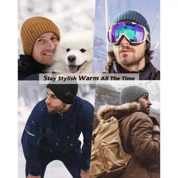 FURTALK Beanie Men Women Warm Winter Hats Acrylic Knit Cuffed Beanie Daily Beanie Hat Unisex Plain Skull Cap