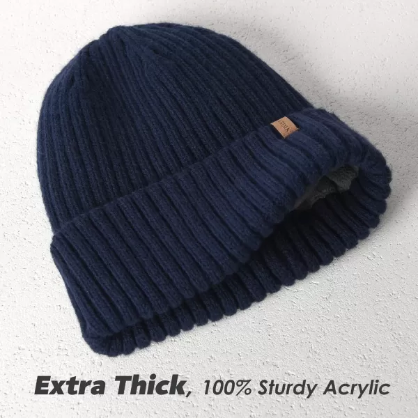 FURTALK Beanie Men Women Warm Winter Hats Acrylic Knit Cuffed Beanie Daily Beanie Hat Unisex Plain Skull Cap