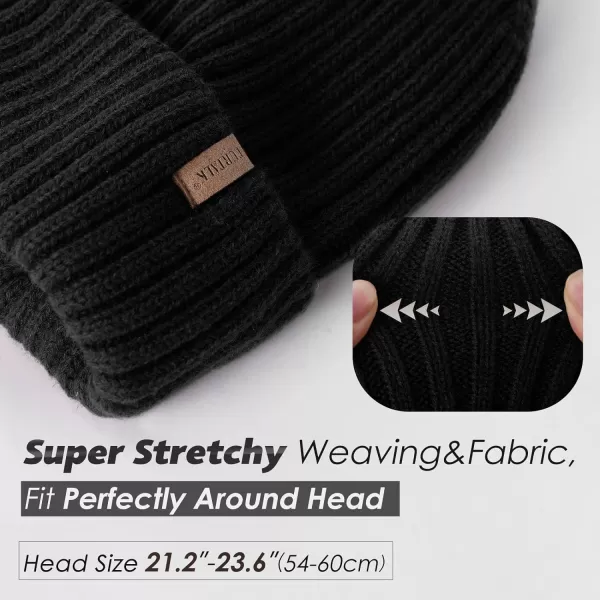 FURTALK Beanie Men Women Warm Winter Hats Acrylic Knit Cuffed Beanie Daily Beanie Hat Unisex Plain Skull Cap