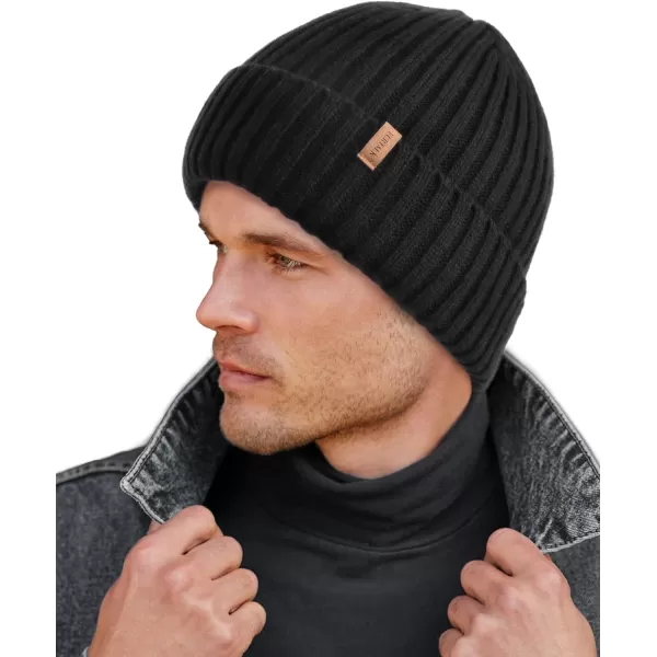 FURTALK Beanie Men Women Warm Winter Hats Acrylic Knit Cuffed Beanie Daily Beanie Hat Unisex Plain Skull Cap