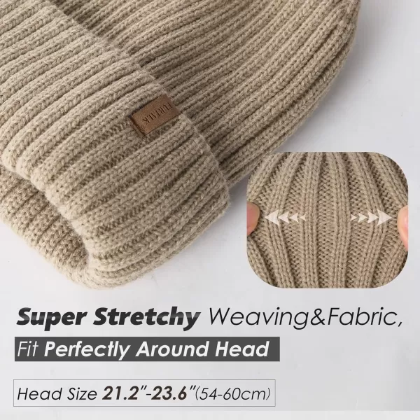 FURTALK Beanie Men Women Warm Winter Hats Acrylic Knit Cuffed Beanie Daily Beanie Hat Unisex Plain Skull Cap
