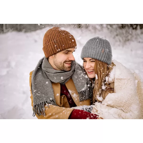 FURTALK Beanie Men Women Warm Winter Hats Acrylic Knit Cuffed Beanie Daily Beanie Hat Unisex Plain Skull Cap