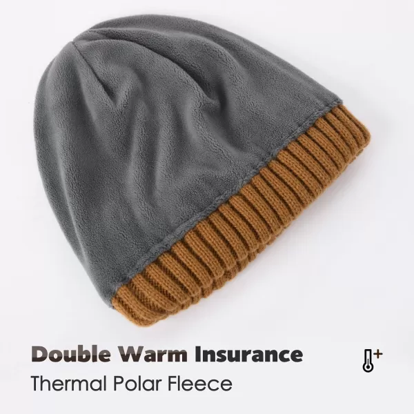 FURTALK Beanie Men Women Warm Winter Hats Acrylic Knit Cuffed Beanie Daily Beanie Hat Unisex Plain Skull Cap
